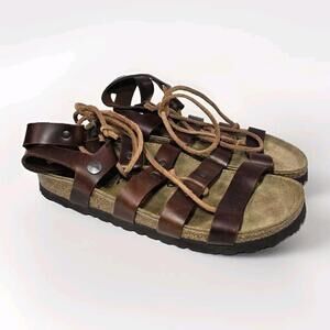 Birkenstock Cleo Papillio Cognac Gladiator Woman's 38 7.5